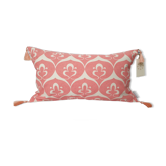 Ottoman cushion cover white / bright pink - 30 x 50