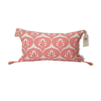 Ottoman cushion cover white / bright pink - 30 x 50