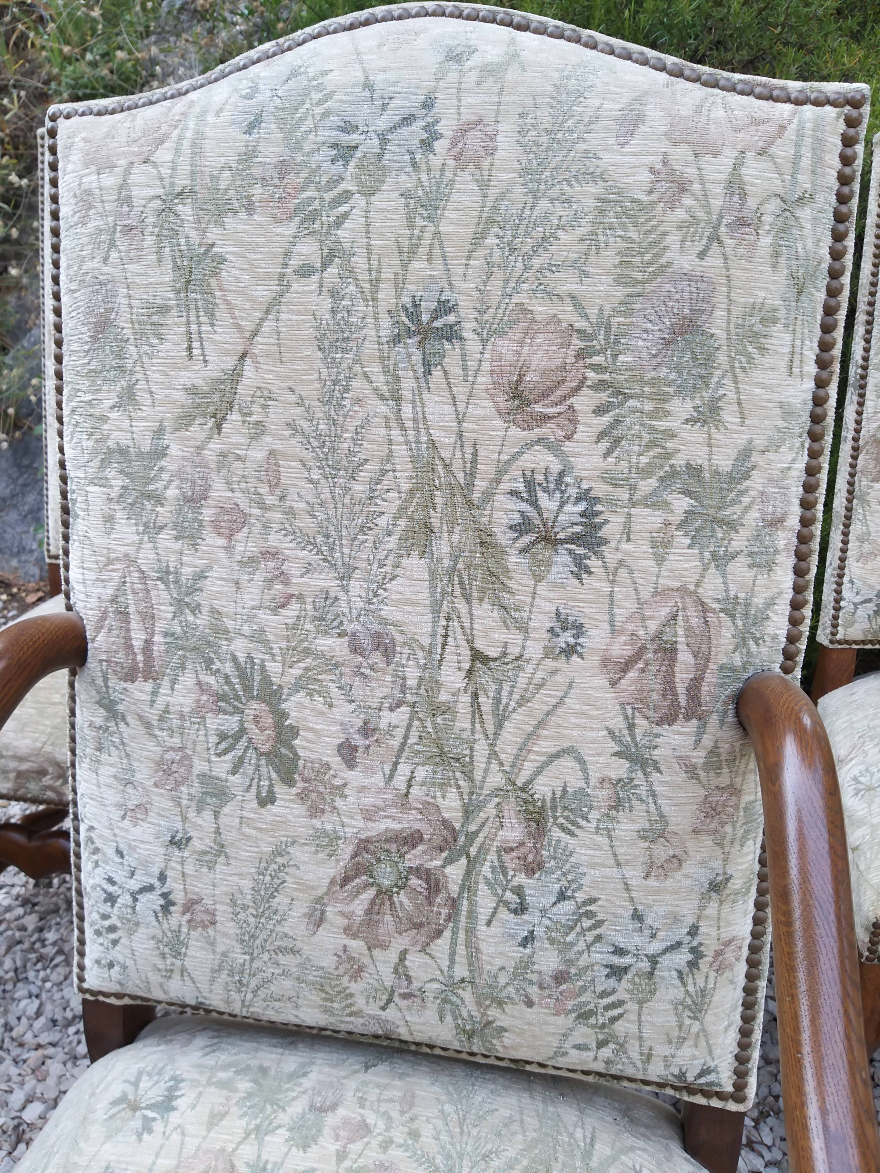 Louis XIII style armchairs