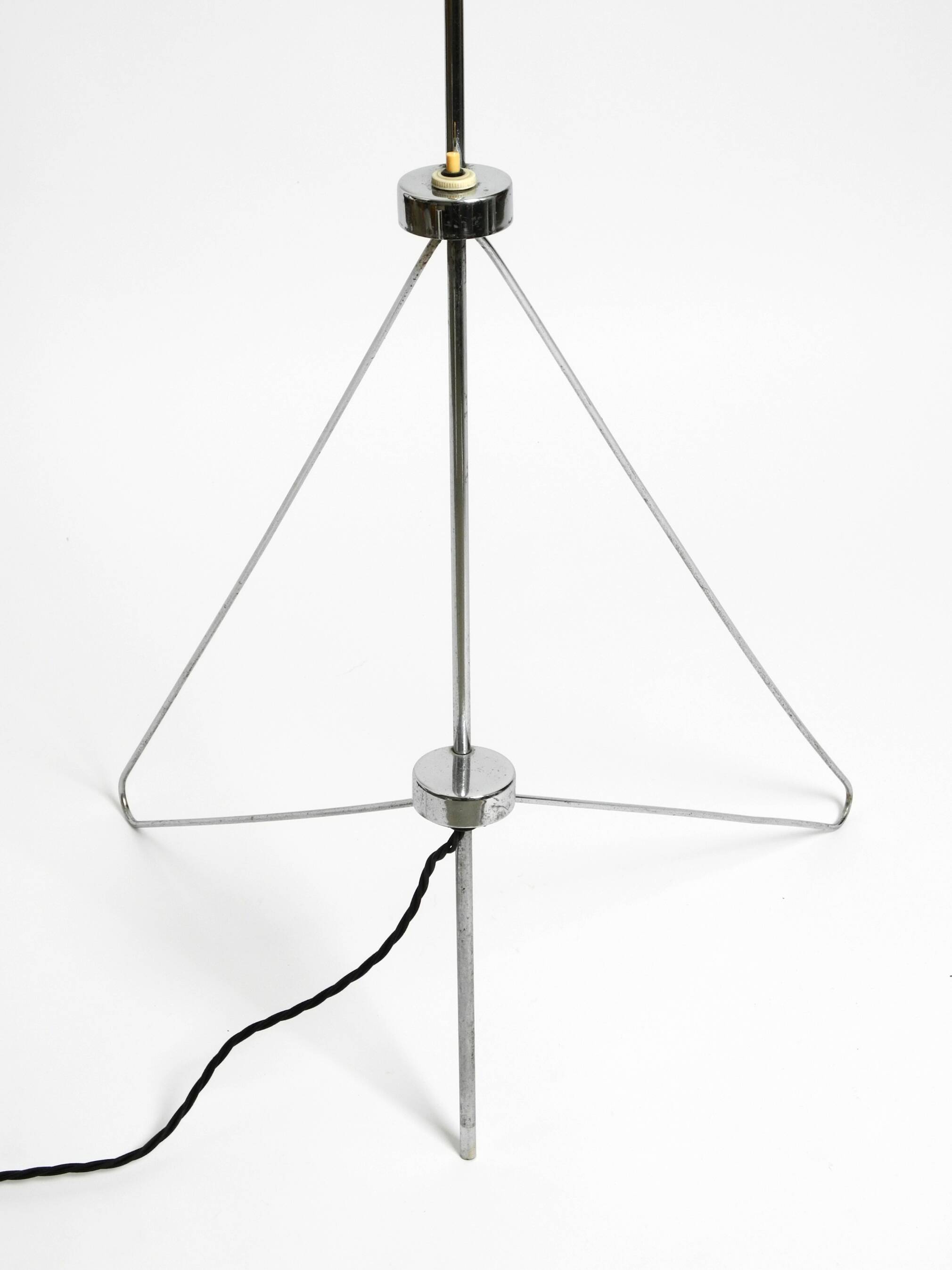Original 1960s metal chrome floor lamp by Josef Hurka for Napako Czech