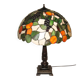Tiffany-style lampshade with fruits and grapes