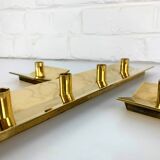 3 Scandinavian brass candlesticks, Pierre Forssell, Skultuna, Sweden, 1960s