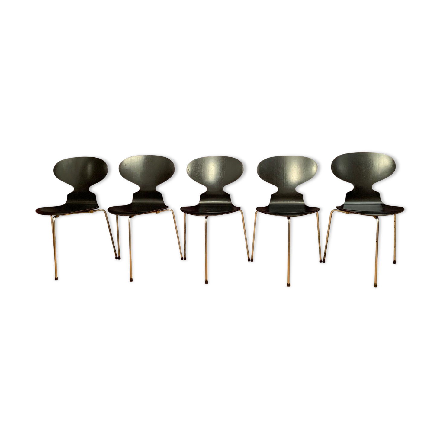 A set of five chairs Early model 3100 by Arne Jacobsen, Fritz Hansen, Denmark, 1963