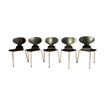 Lot de 5 chaises modèle 3100 par Arne Jacobsen, Fritz Hansen, Danemark, 1963