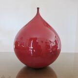 Red ceramic vase from the 60s