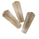 Set of 3 vintage molded glass tulips