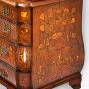 Small Dutch display cabinet in floral marquetry.