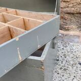 Wooden workshop chest with compartments