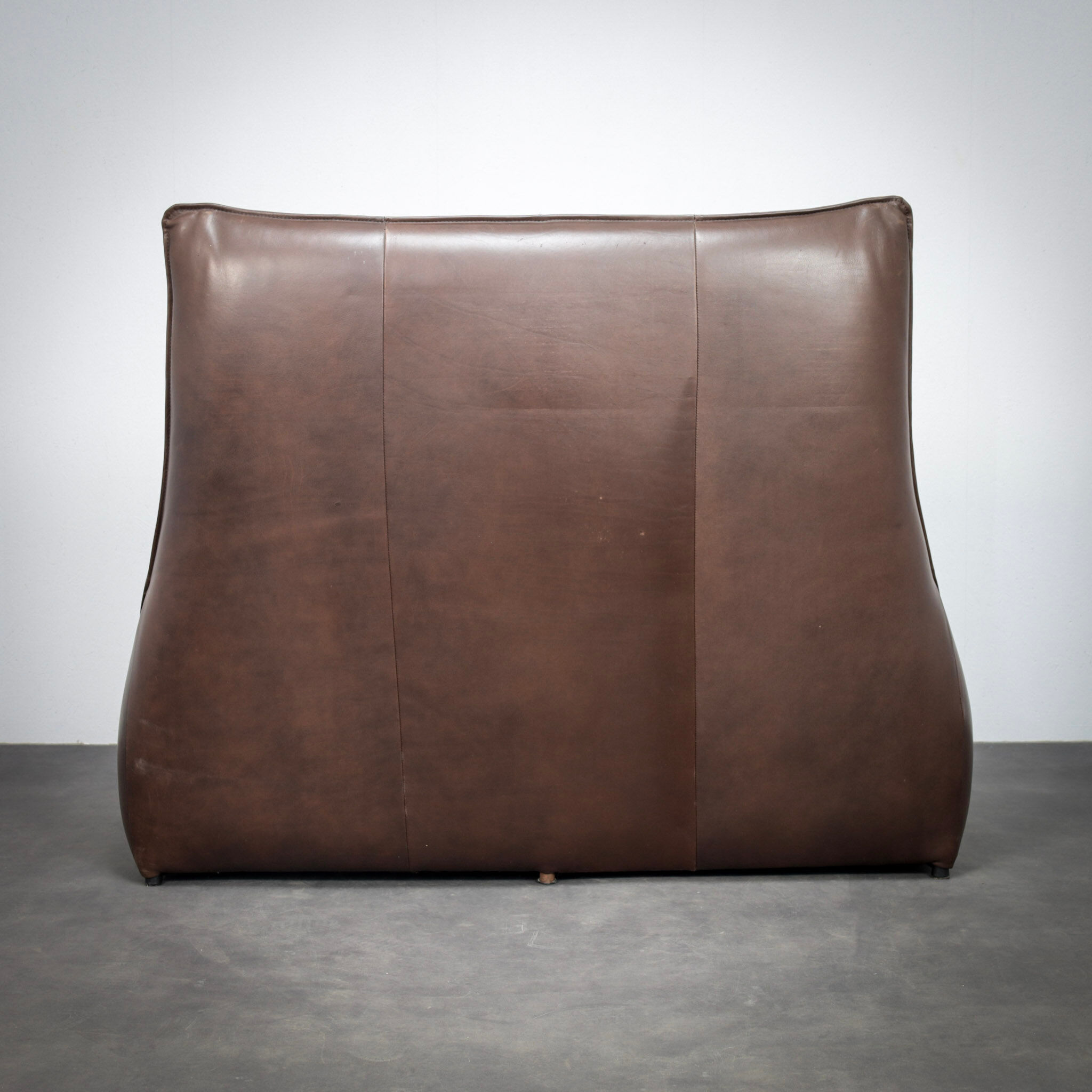 "The Rock" leather 2-seater sofa by Gerard van den Berg for Montis (1970s)