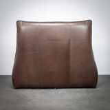"The Rock" leather 2-seater sofa by Gerard van den Berg for Montis (1970s)