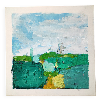Original painting Abstract landscape art