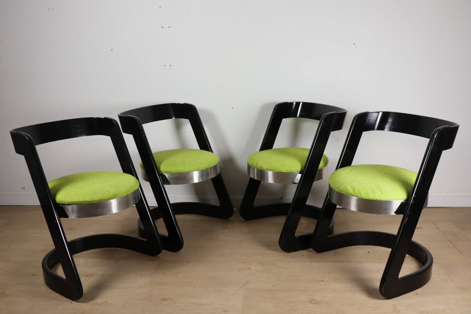 Dining room set Willy Rizzo – Table & Chairs – 1970s