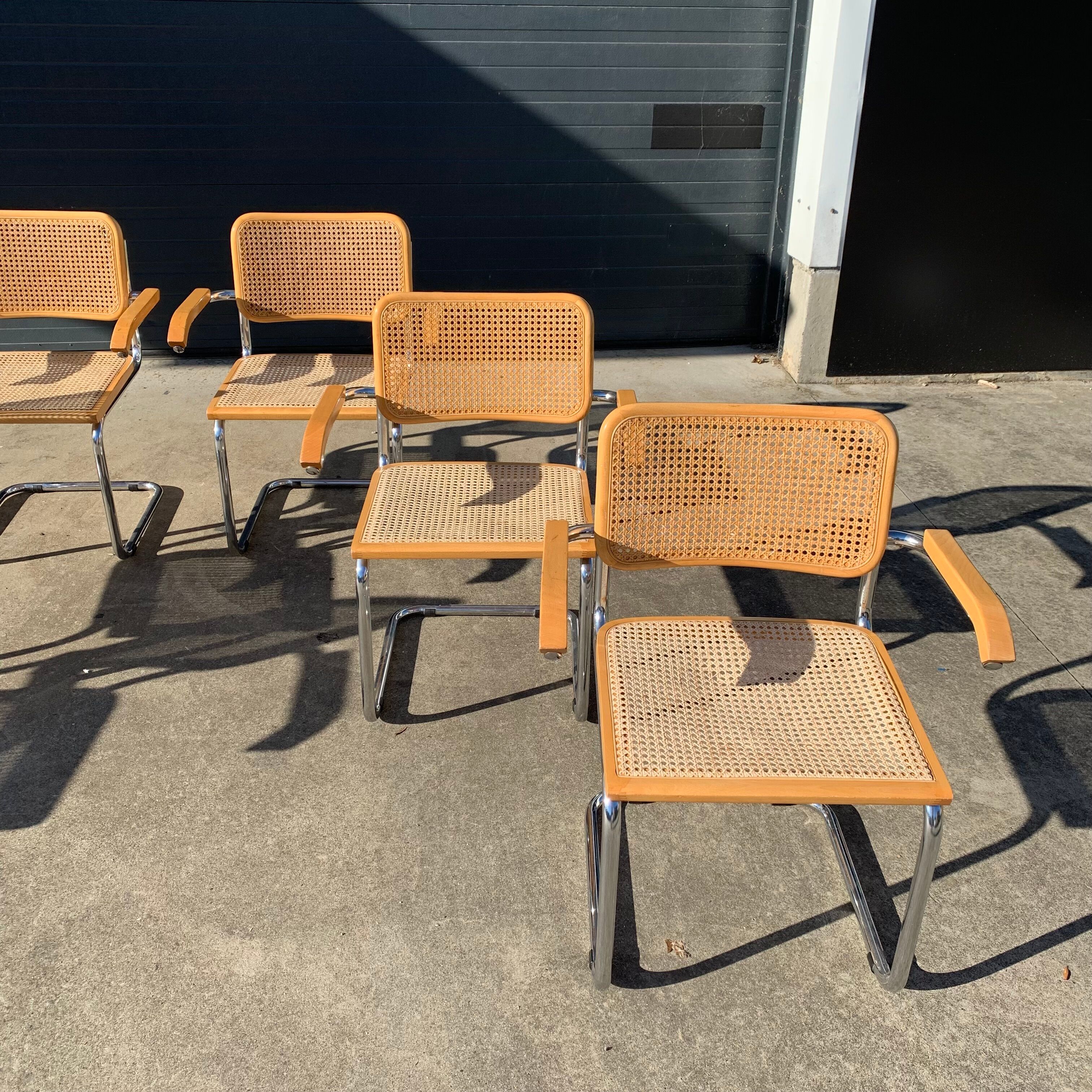 Série de 6 fauteuils B64 de Marcel Breuer