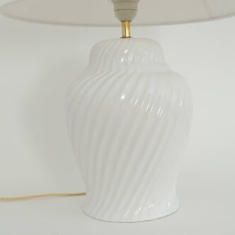 Lampe céramique torsadé