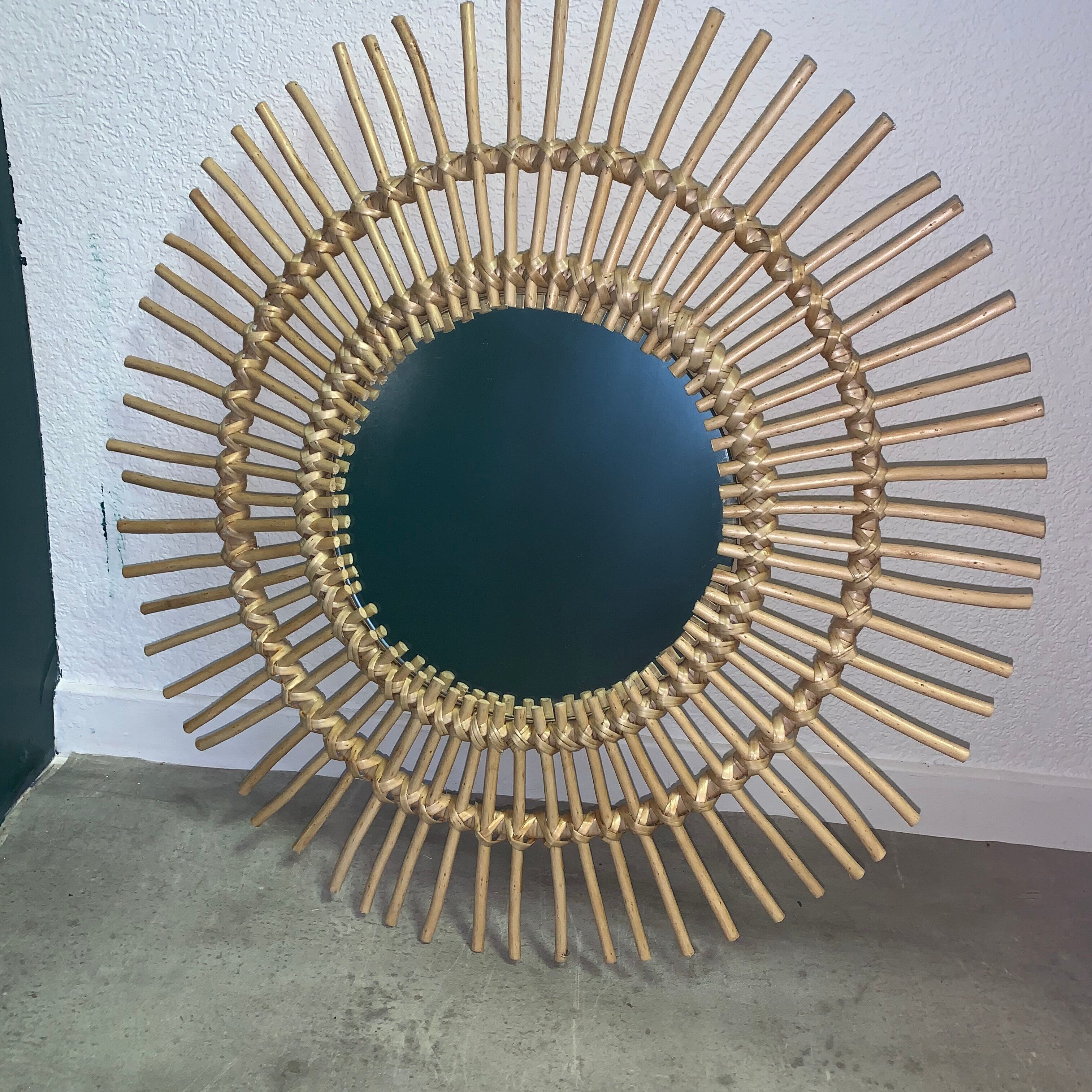 Mirror sun rattan 56cm