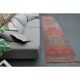 1970s Vintage Turkish Oushak Handmade Wool Cotton Pink Runner Rug 90x365