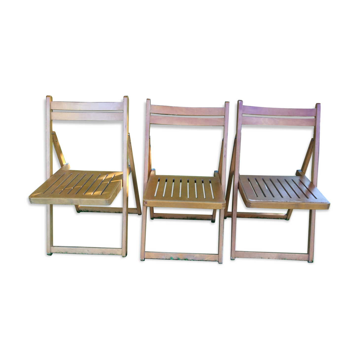 Series of 3 folding chairs