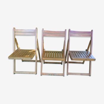 Série de 3 chaises pliantes