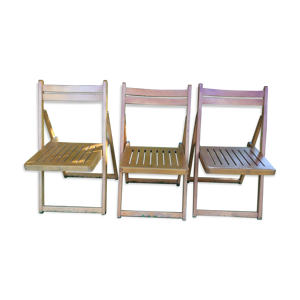 Série de 3 chaises pliantes