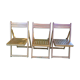 Series of 3 folding chairs