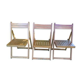 Série de 3 chaises pliantes