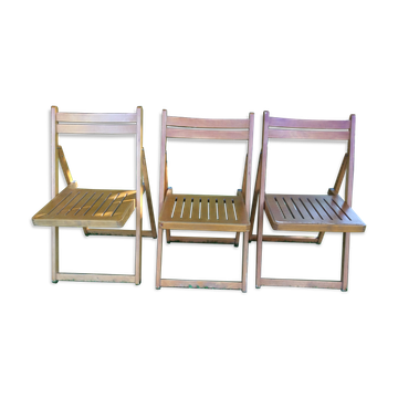Series of 3 folding chairs