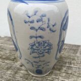 Asian blue and white ceramic vase