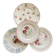 4 mismatched vintage floral earthenware dessert plates – Lot Rosie