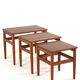 Set of 3 Danish Nesting Tables soldi teak - mid century modern design