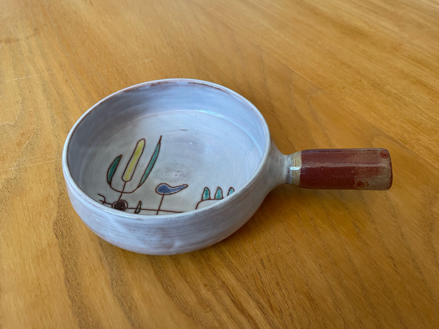 Jean Rivier ceramic fondue pot