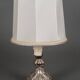 Louis XIV style 19th century silver or silver metal lamp with white lampshade