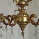 French bronze and crystal chandelier