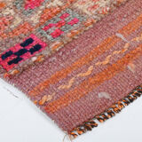 3x9 navy blue & pink turkish runner rug 79x272cm