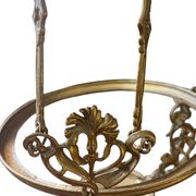 Art Nouveau suspension, rising and falling, in slipware, around 1900.