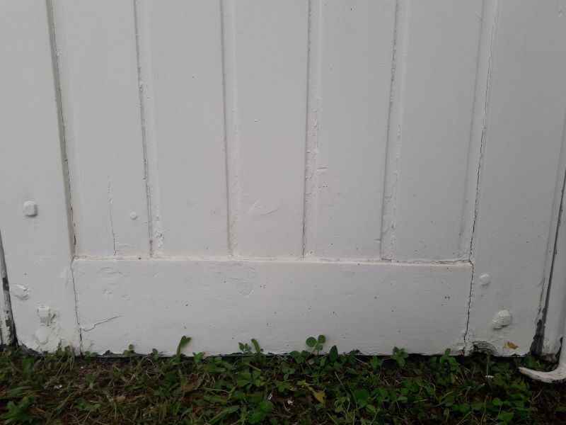 Arched shutters oak louvers H226xW277 4 leaves