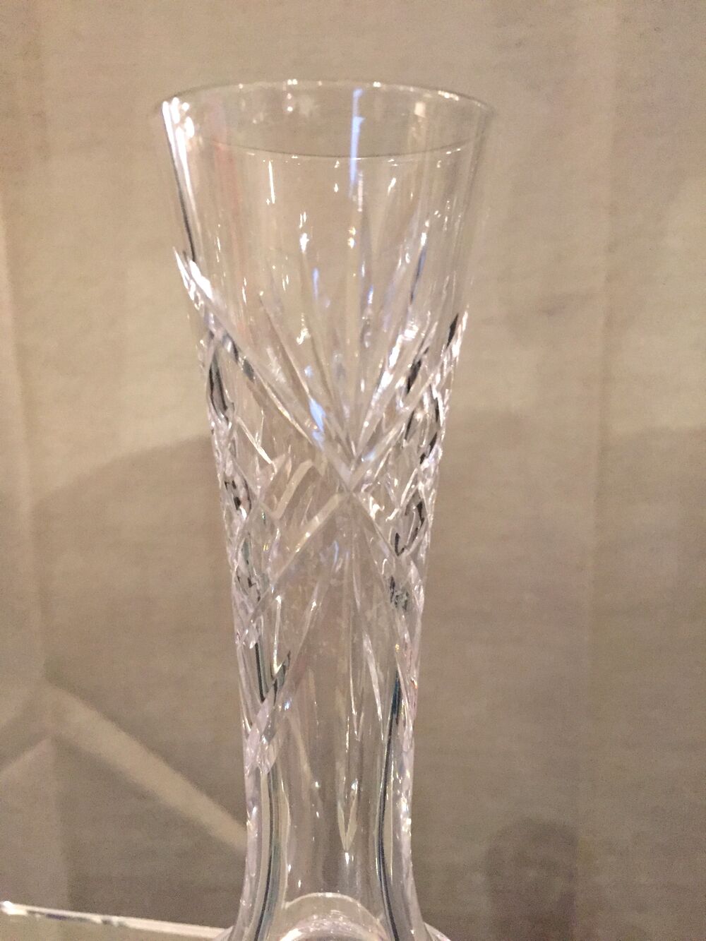 Soliflore en cristal de bayel tres elegant