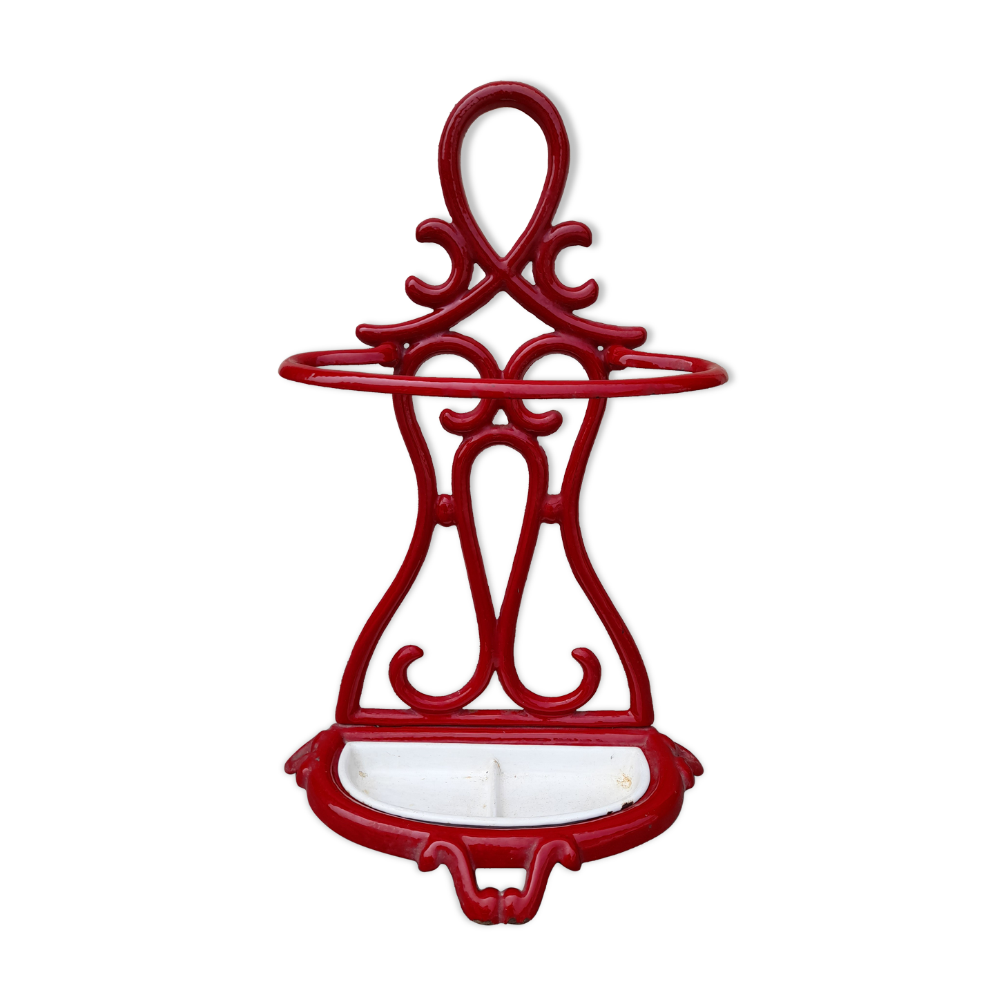 Enamelled cast iron cane umbrella holder