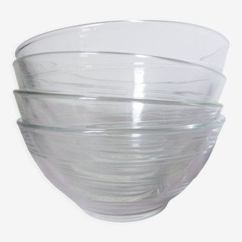 4 Duralex glass bowls