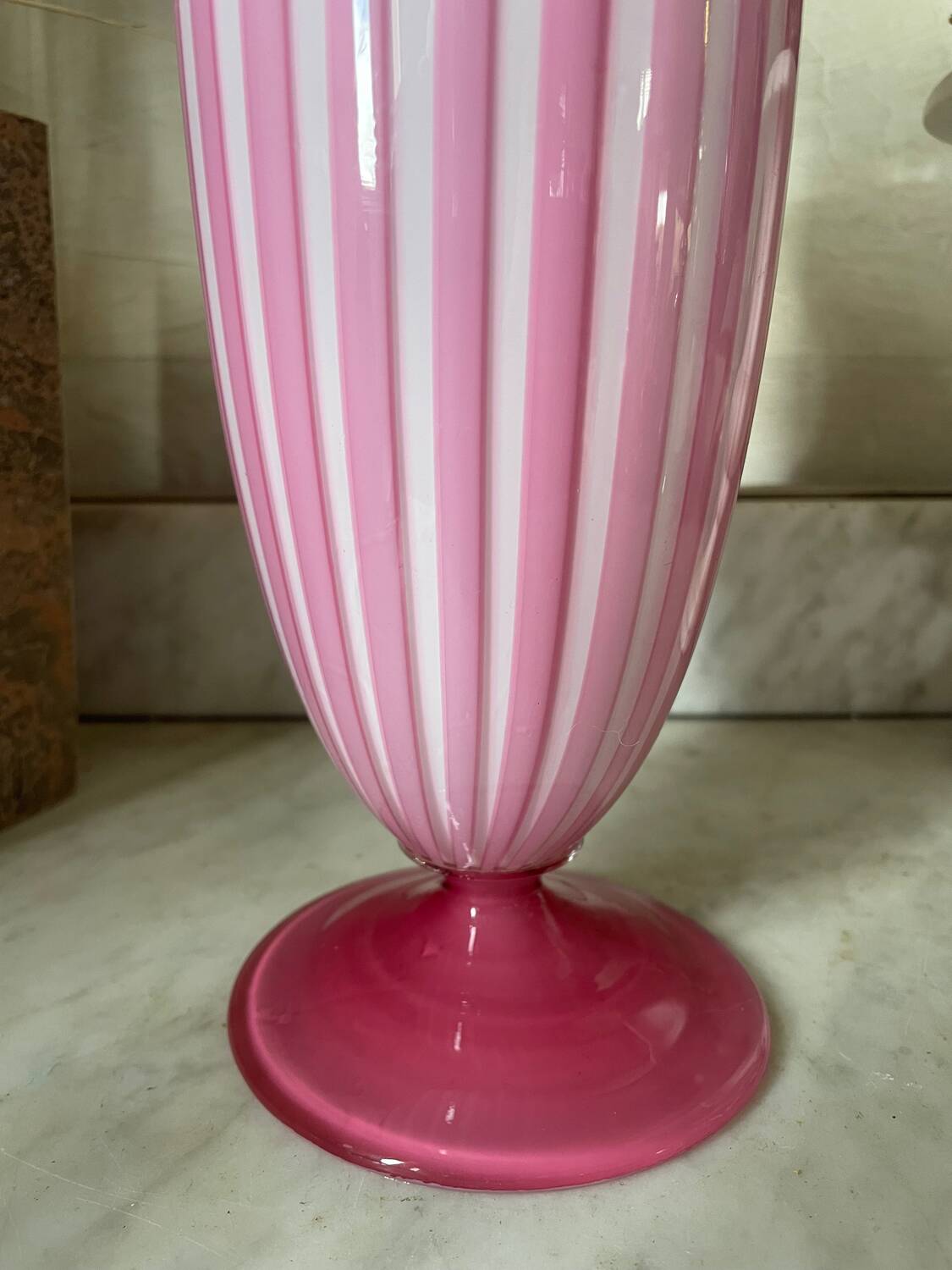 Vintage Murano "stripes" vase