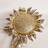 Bronze "sunflower" ashtray. Spain, 1960s.
