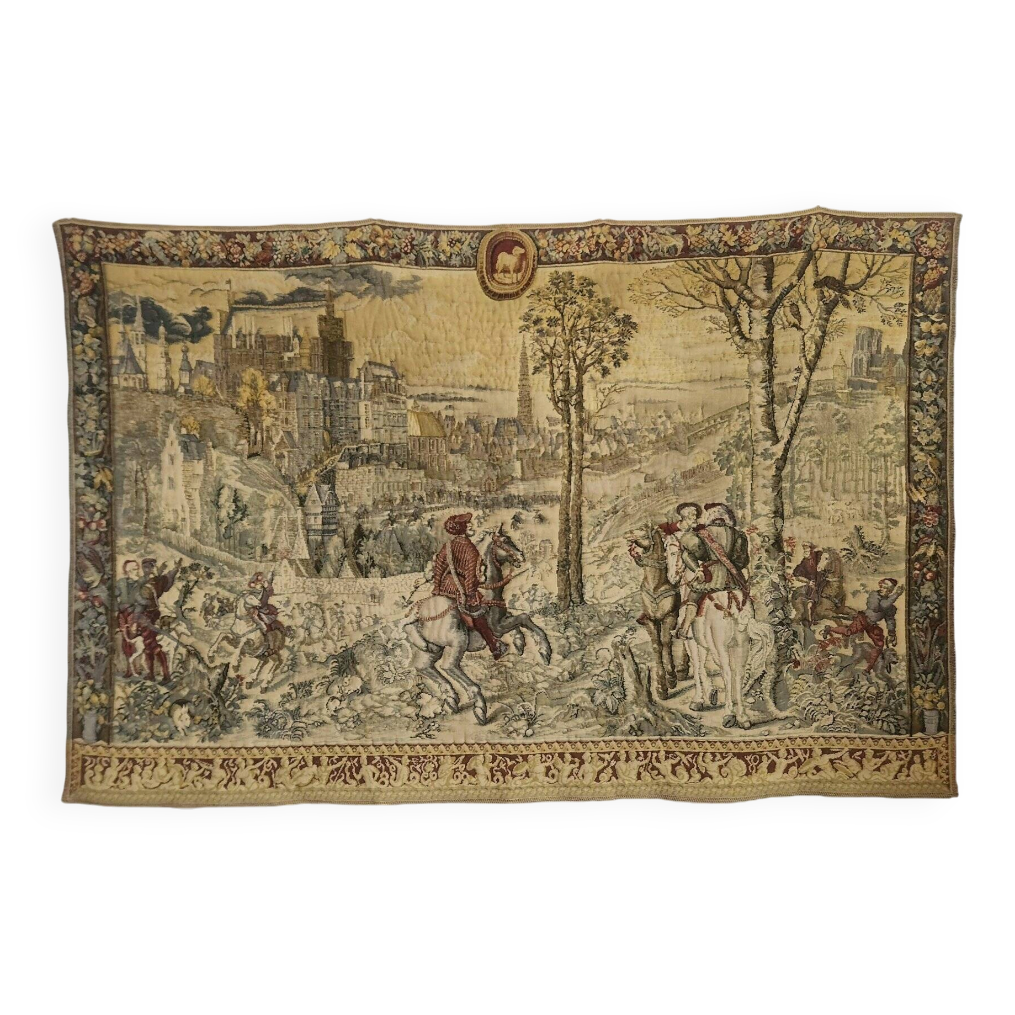 Medieval Hunts of Maximilian wool Jacquard tapestry gobelin Brussels