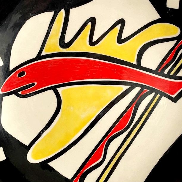 Dish "with fish" Roland Brice and Fernand Léger Biot 50s
