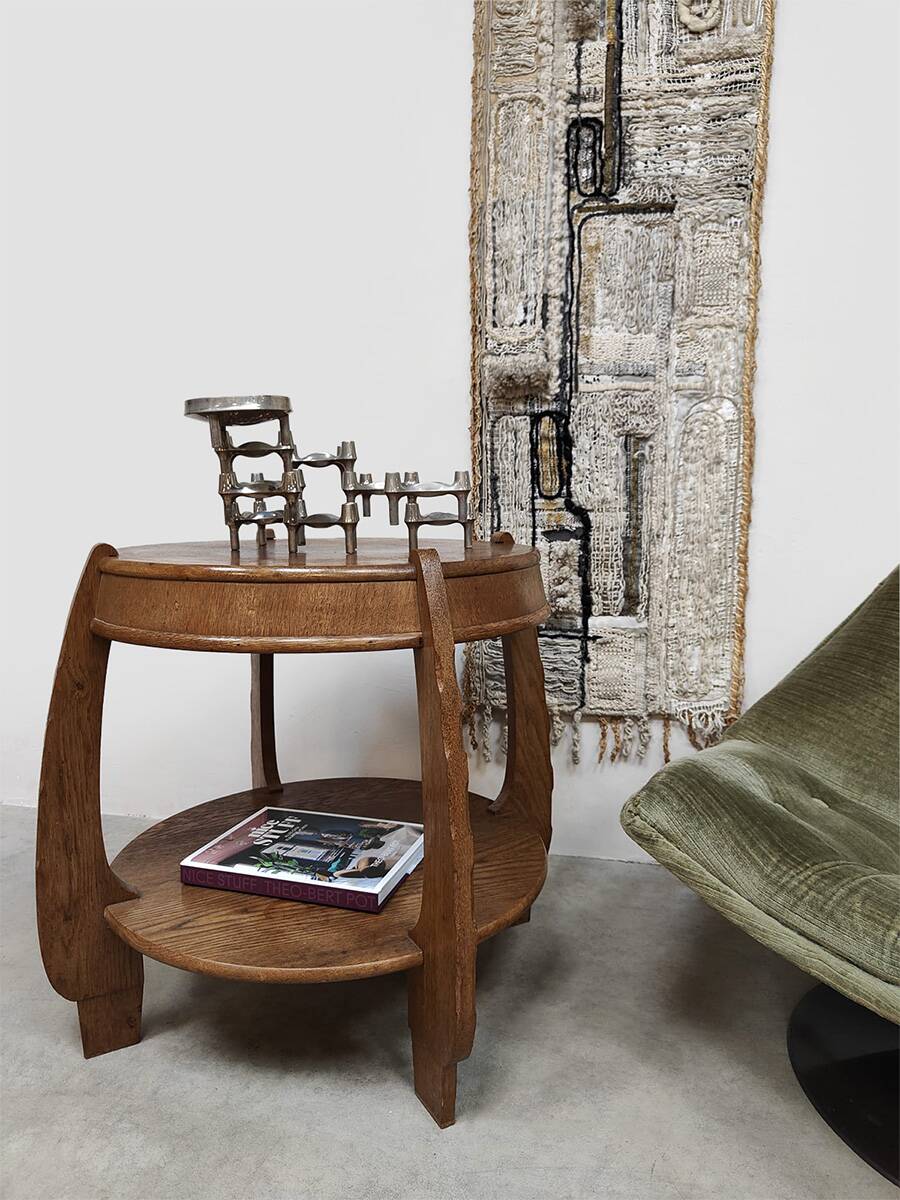 Rare table d'appoint Art Déco vintage néerlandaise N.V. Hero de Groot