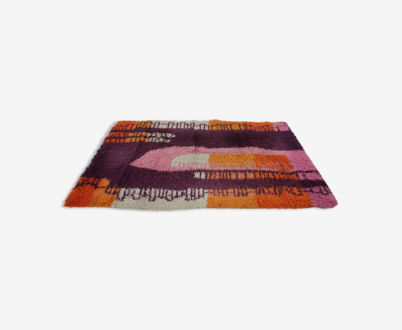 Tapis de laine danois abstrait des années 1970 200x138cm