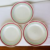 3 vintage porcelain dinner plates