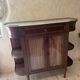 Antique marble and wood sideboard