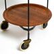 Folding Mid Century serving trolley with removable teak pagwood trays