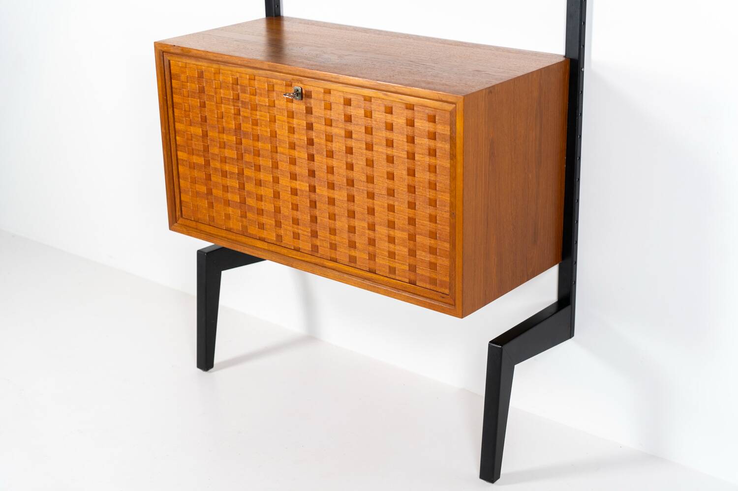 Rare Poul Cadovius standing wall-unit with bar (Denmark, 1960s).