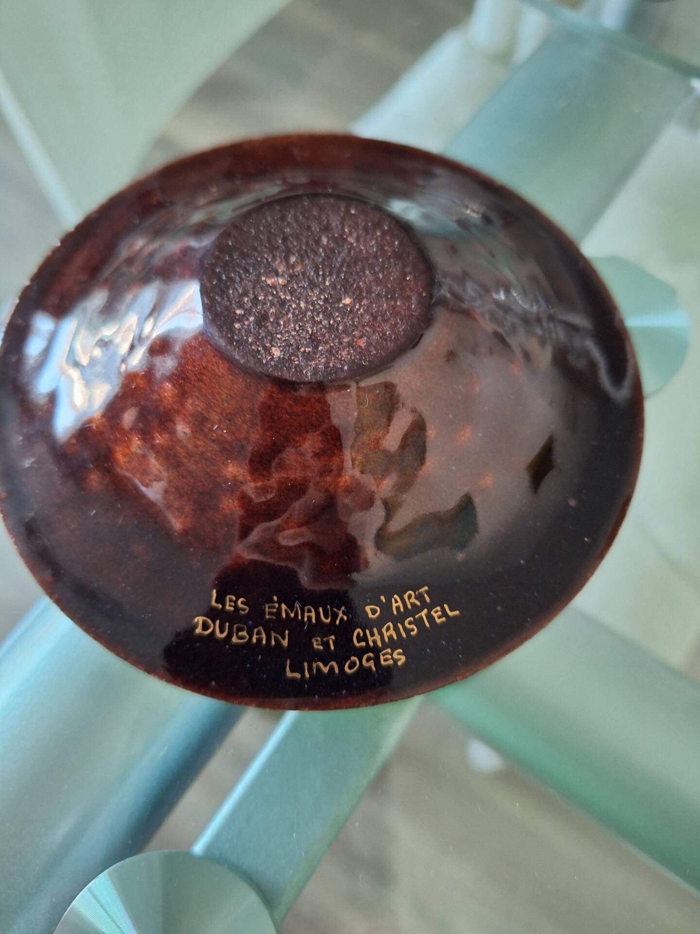 Coupelle en émaux de Limoges Duban et Christel