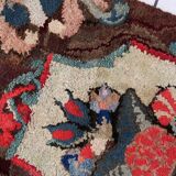 Tapis Hooked antique américain – 63 x 107 cm – Motif floral - 1C986